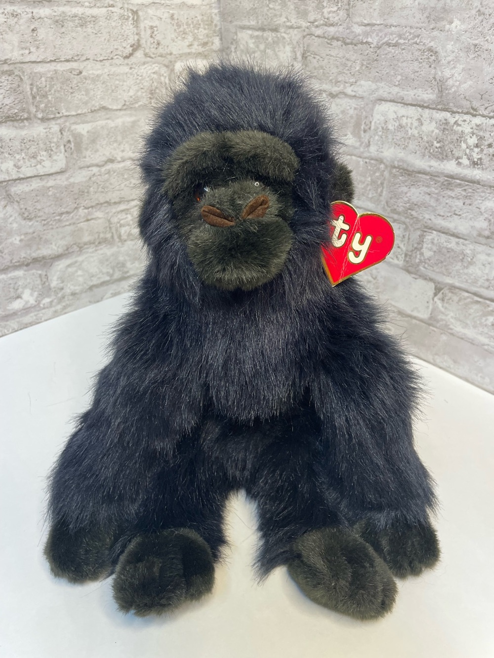 Vintage Ty Classic George Black Gorilla Ape Plush Stuffed Animal Realistic NWT